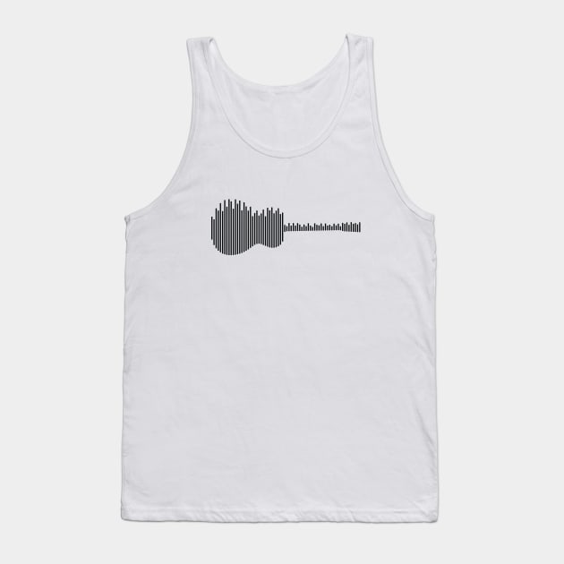 Acoustic Guitar Sound Waves Light Theme Tank Top by nightsworthy